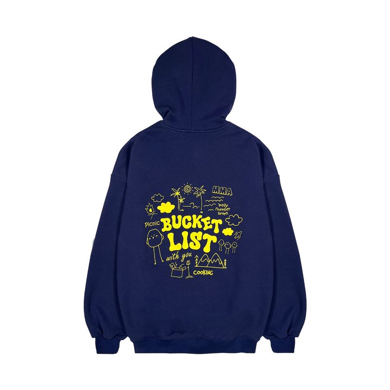 HOLYNUMBER7 X CHOI BYUNGCHAN CHICK GRAPHICS HOODIE_NAVY