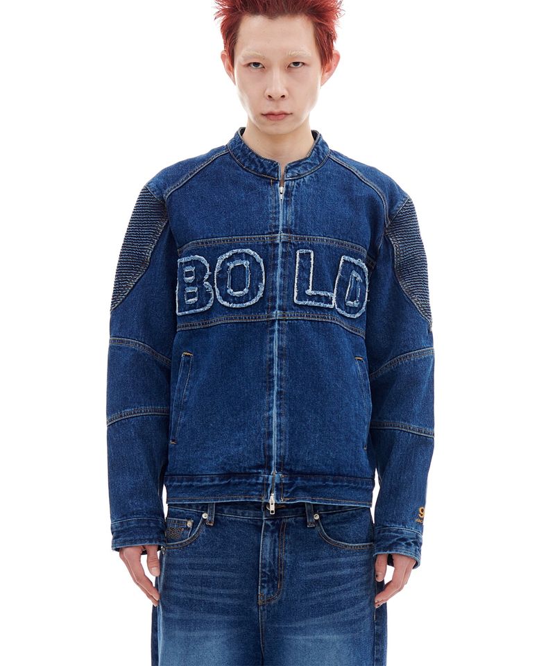 ARCHIVE BOLD（アーカイブボールド）の「BIKER DENIM ZIP JACKET (BLUE)（Jackets/Outerwear）」
