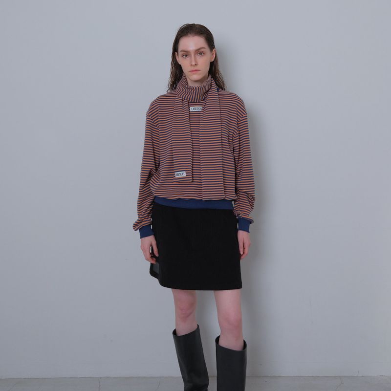 Orange/Navy Stripe Fleece MTM