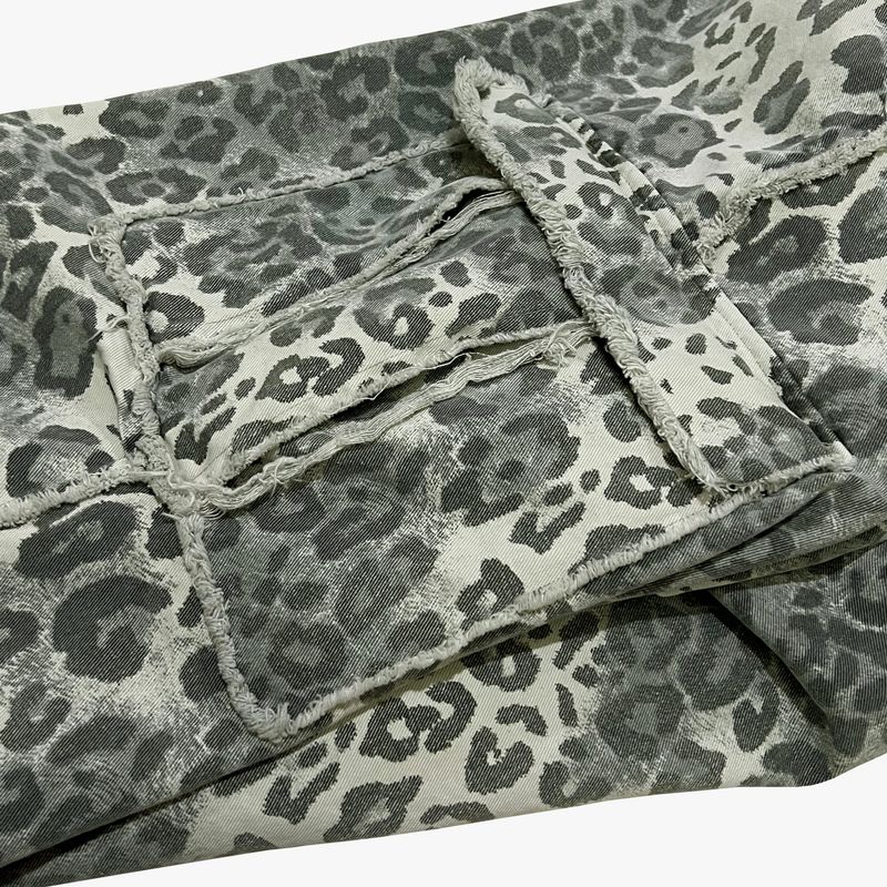 leopard grunge wide pants_grey
