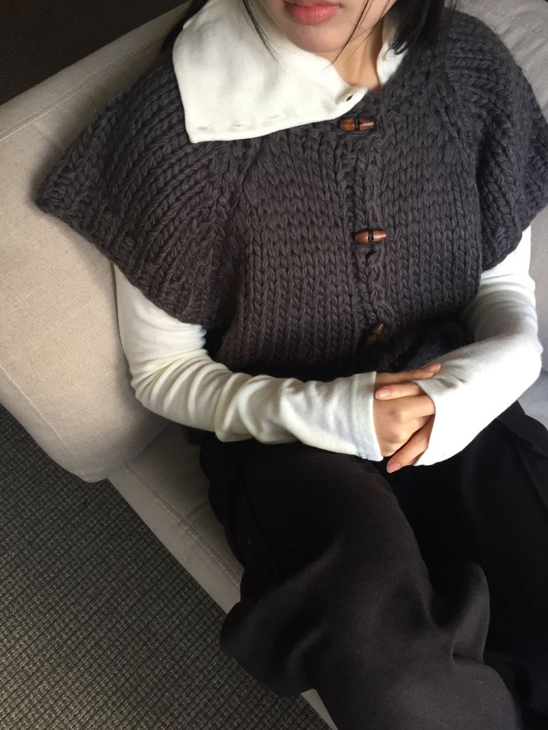 Grandma Hand-Knit Bolero (2color)
