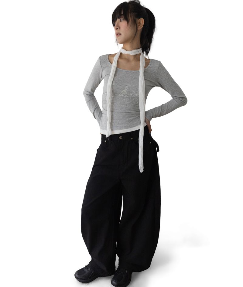 Zelda Studded Strap-Detail Cotton Pants