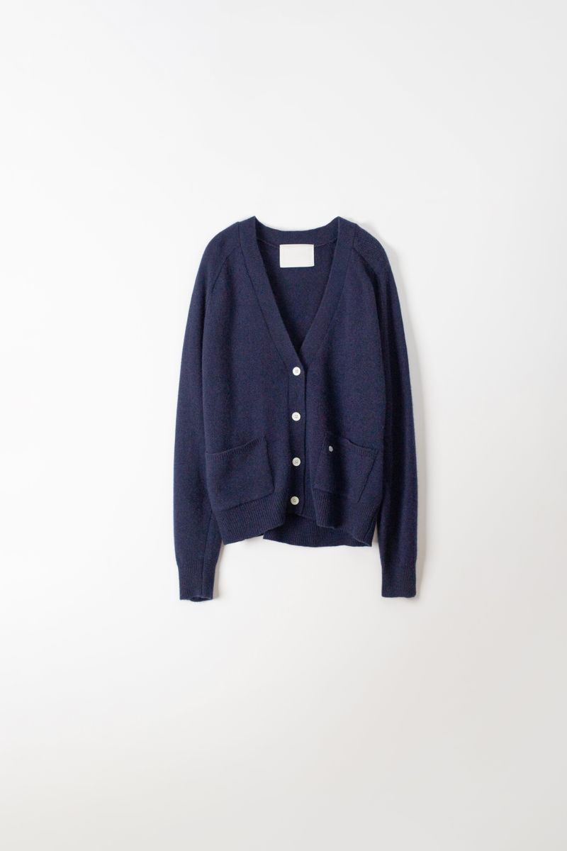 Loose cardigan (Navy)