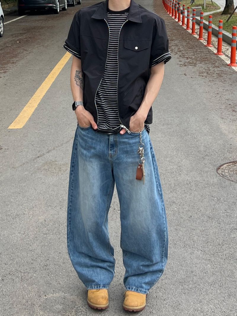 Blues Wide Denim Pants (2 Colors)