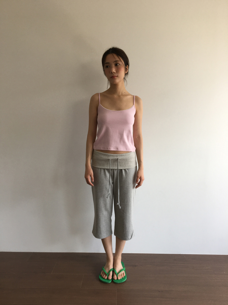 Over-banded Capri Pants (3color)