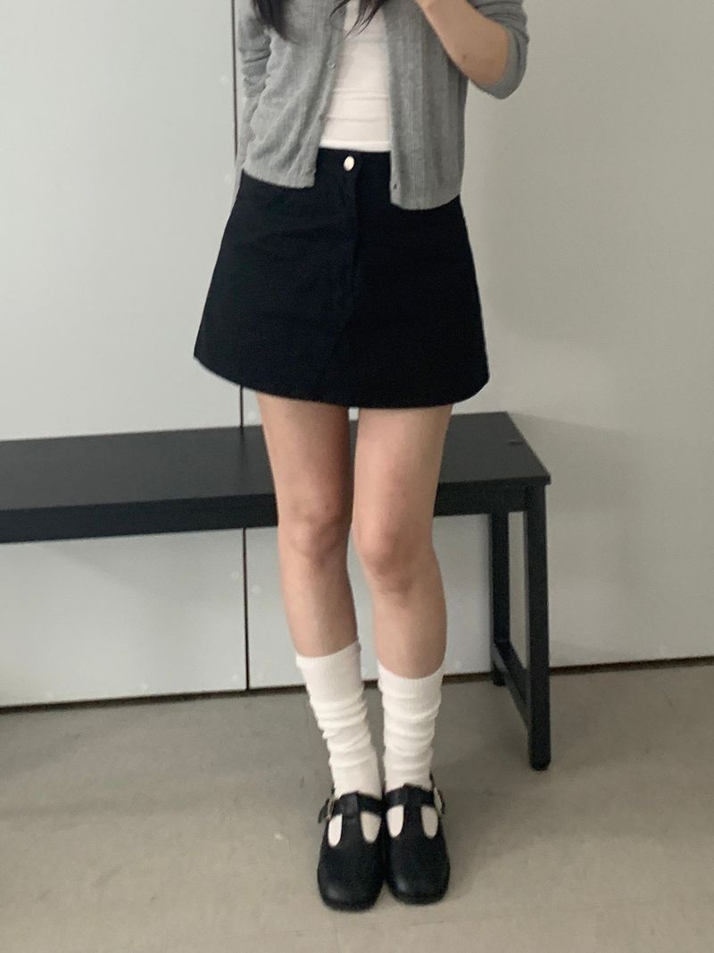 Enzo A-line Mini Skirt