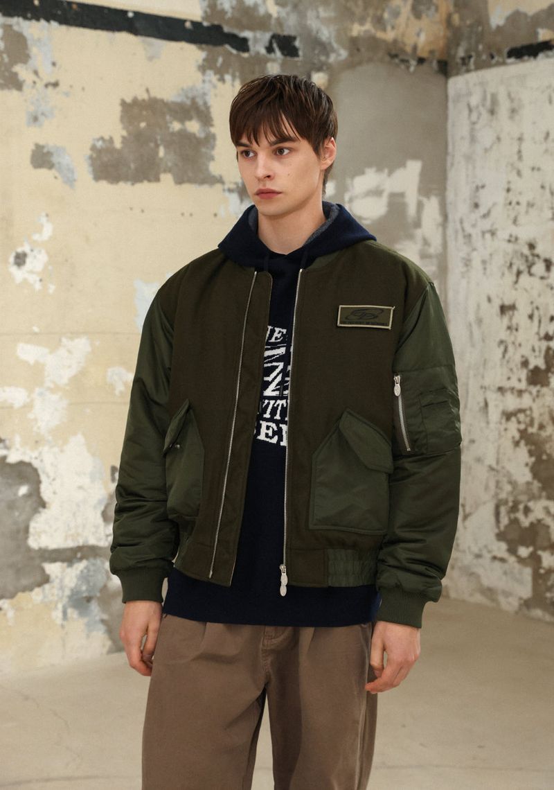 OVERSIZED FIT SHIRRING MA-1 JACKET