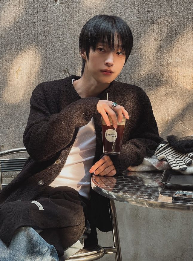 [LANARCH] Boucle Round Neck Cardigan