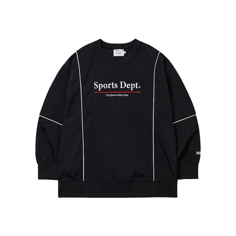 FCMM（エフシーエムエム）の「スポーツデプトロゴパイピングナイロンプルオーバー - ブラック（トップス）」