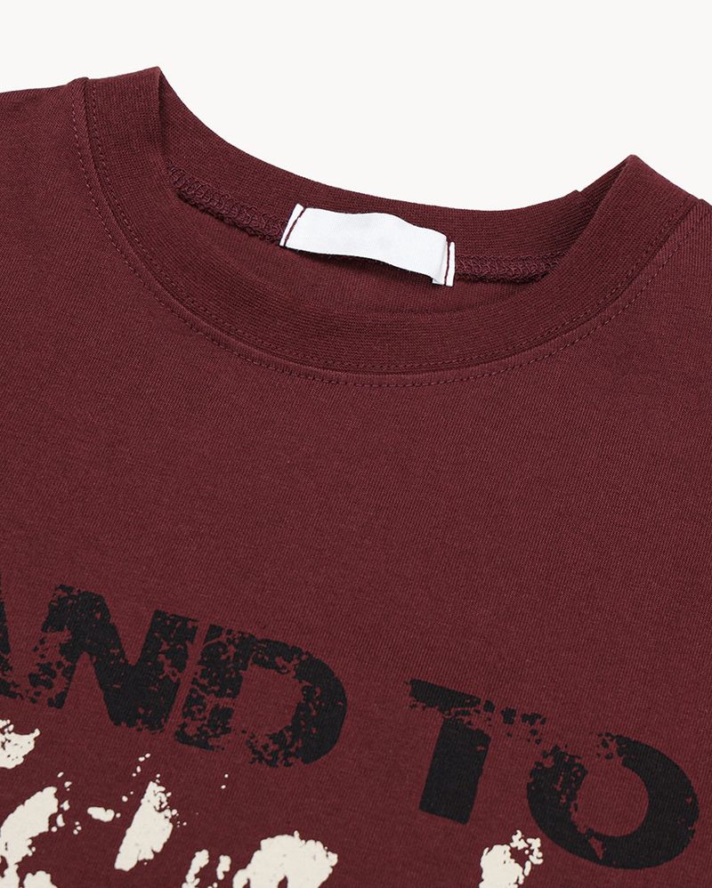 Touch Graphic Oversized Half T-Shirt