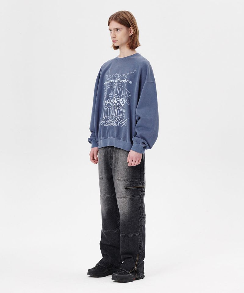 MULTI-LOGO PIGMENT SWEATSHIRT