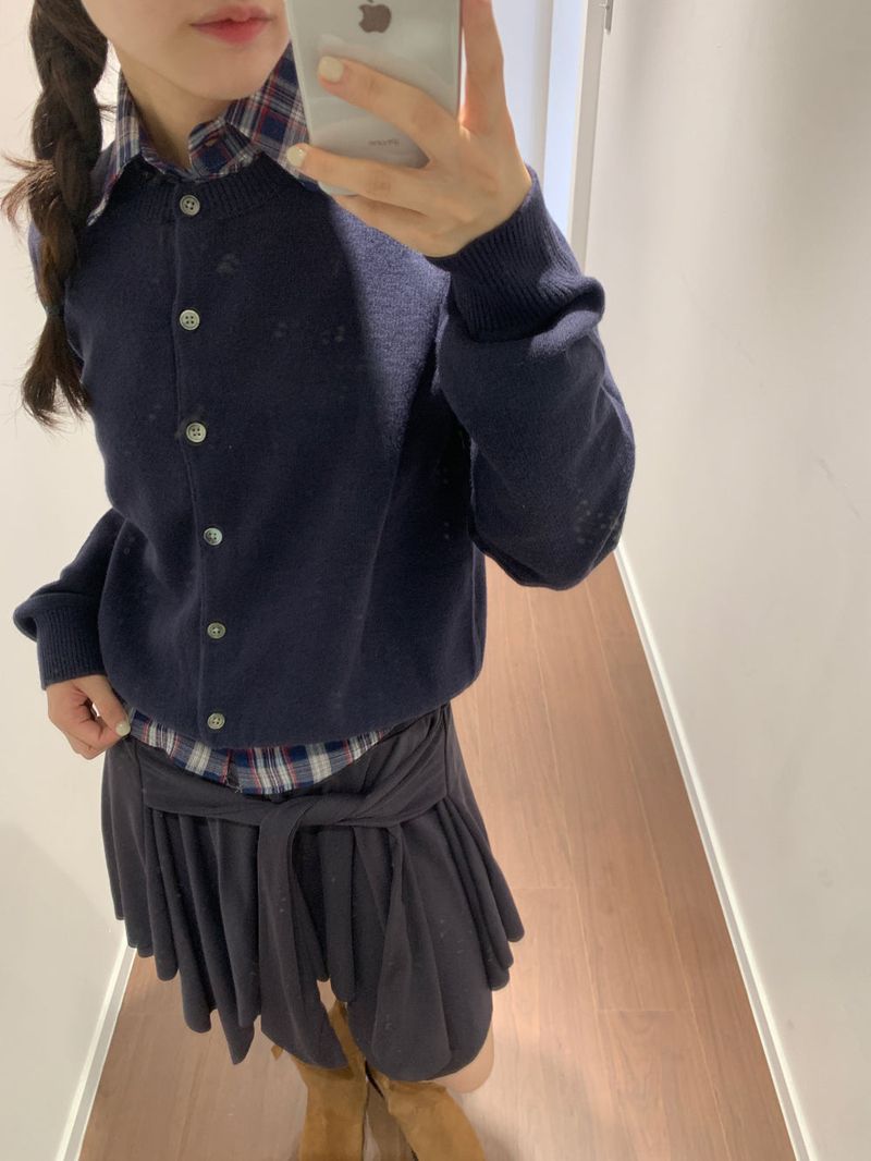 Fine Merino Wool Cardigan (8color)