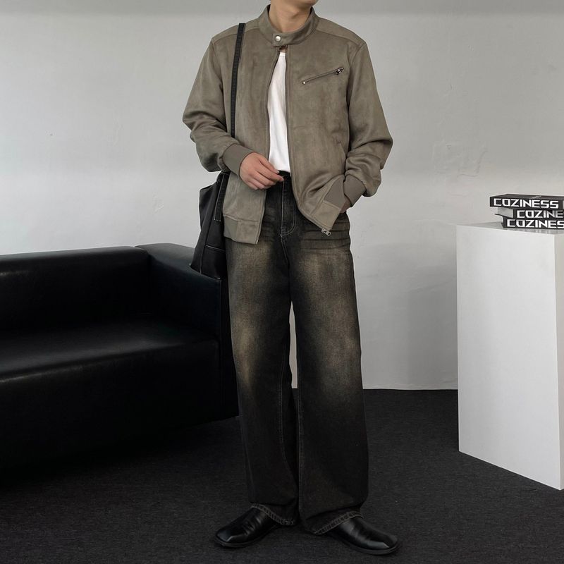 DV China neck suede jacket (2 colors)