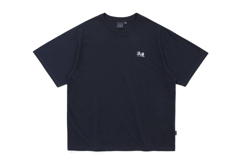 ROMANTIC SLOGAN TEE SHIRT_NAVY