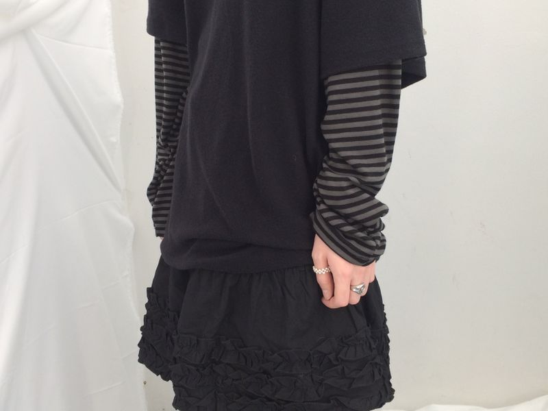 Double ribbon knee-point pants
