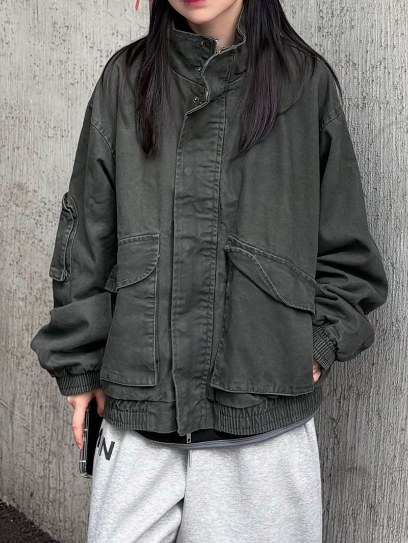 PEARCLAN(ペアクラン)の「high neck two-way pocket short field jacket(Jackets/Outerwear)」