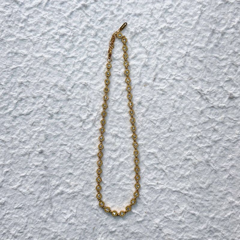 Vintage Crystal Medallion Necklace