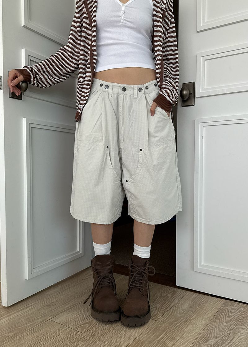 SNAP BERMUDA PANTS