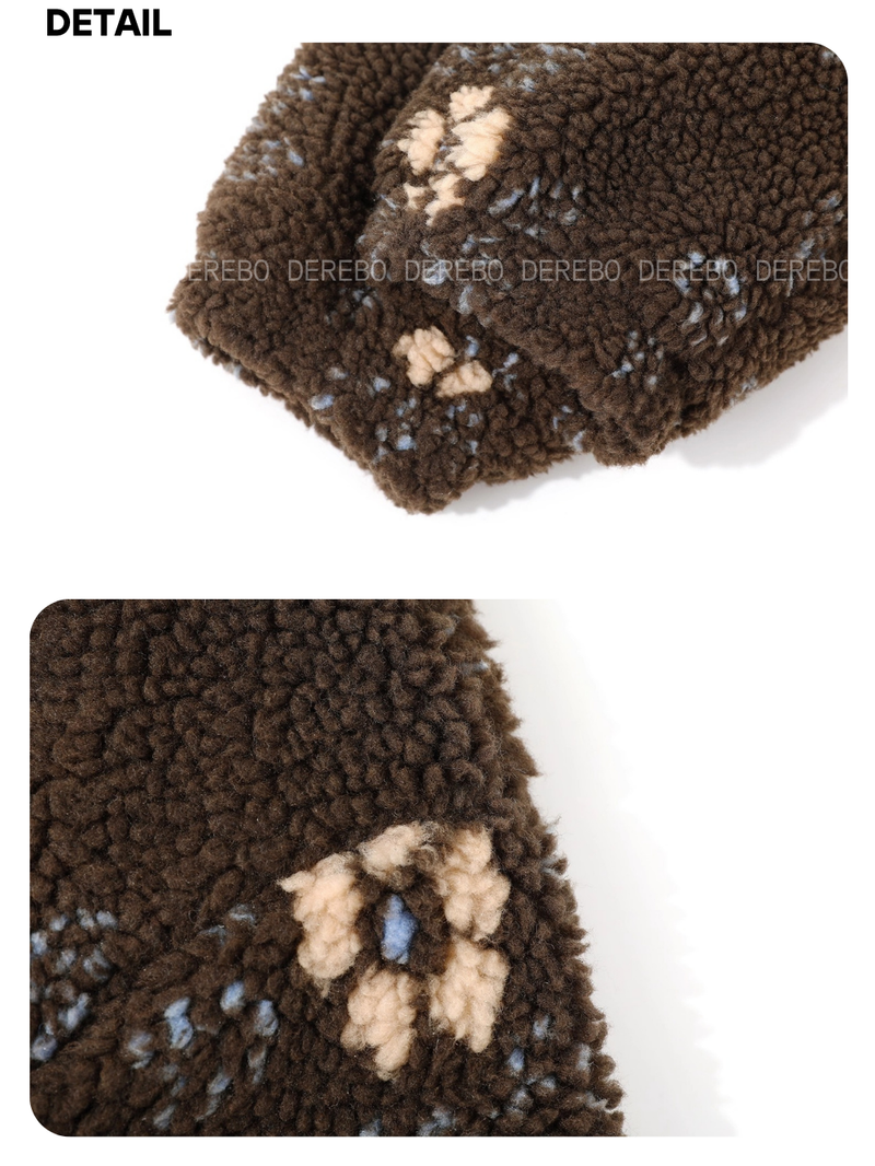 Floral Mode Quilting High Neck Zip-Up