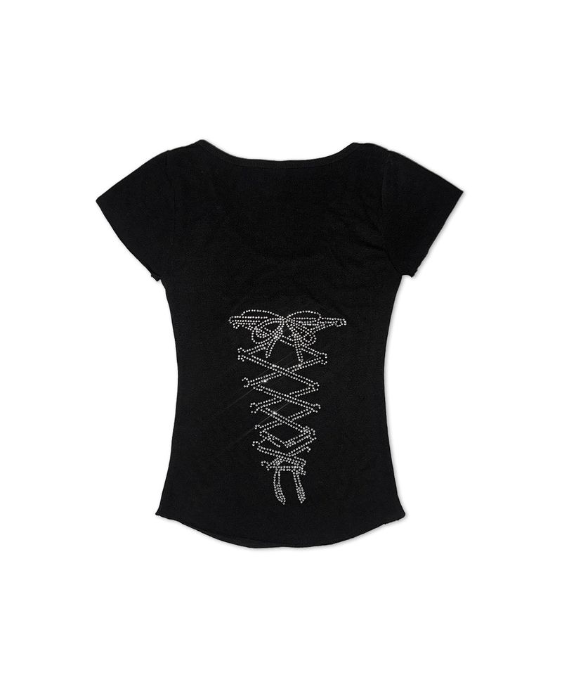 exy corset glitter tee (4colors)