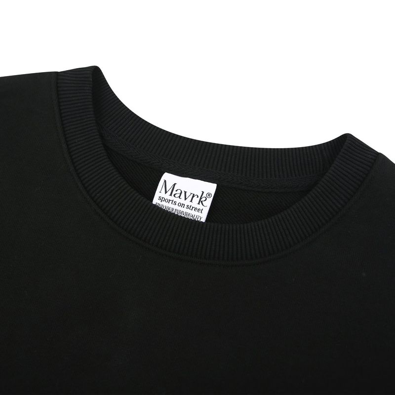 DOUBLE LOOP LOGO SLEEK SWEATSHIRT BLACK