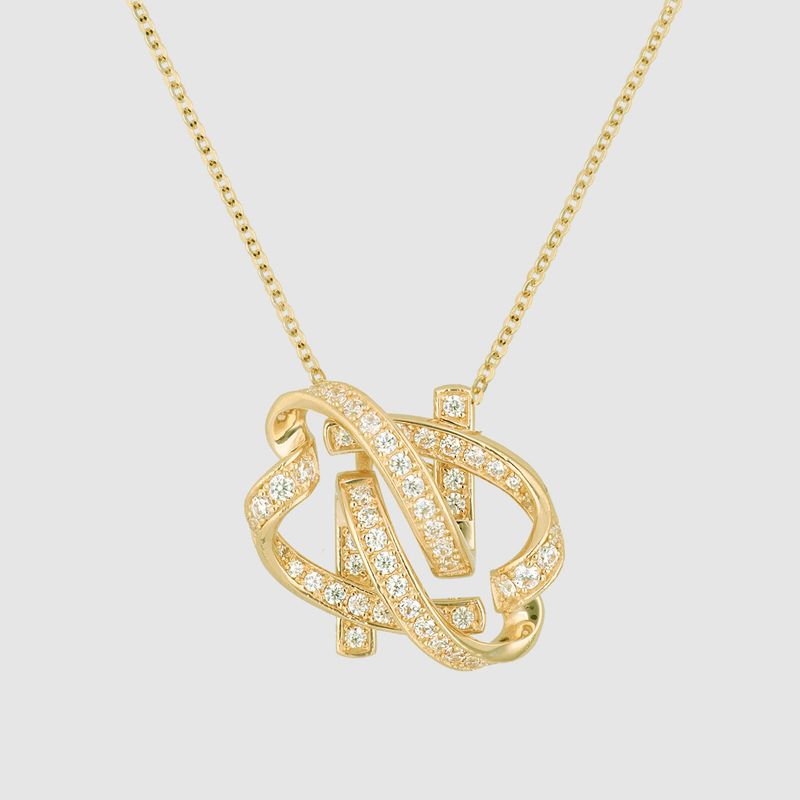 Authentique Necklace Silver (Plated Yellow gold)