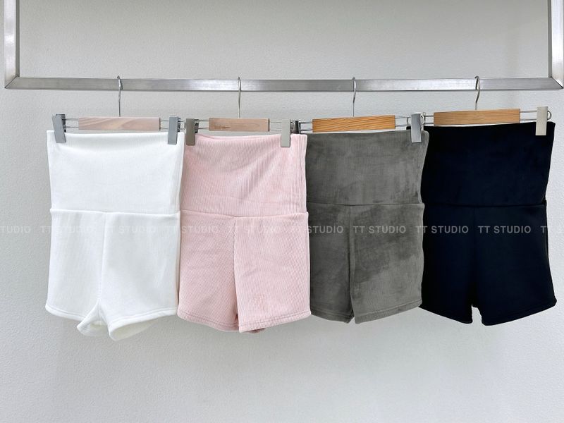 Drape velvet short-PT