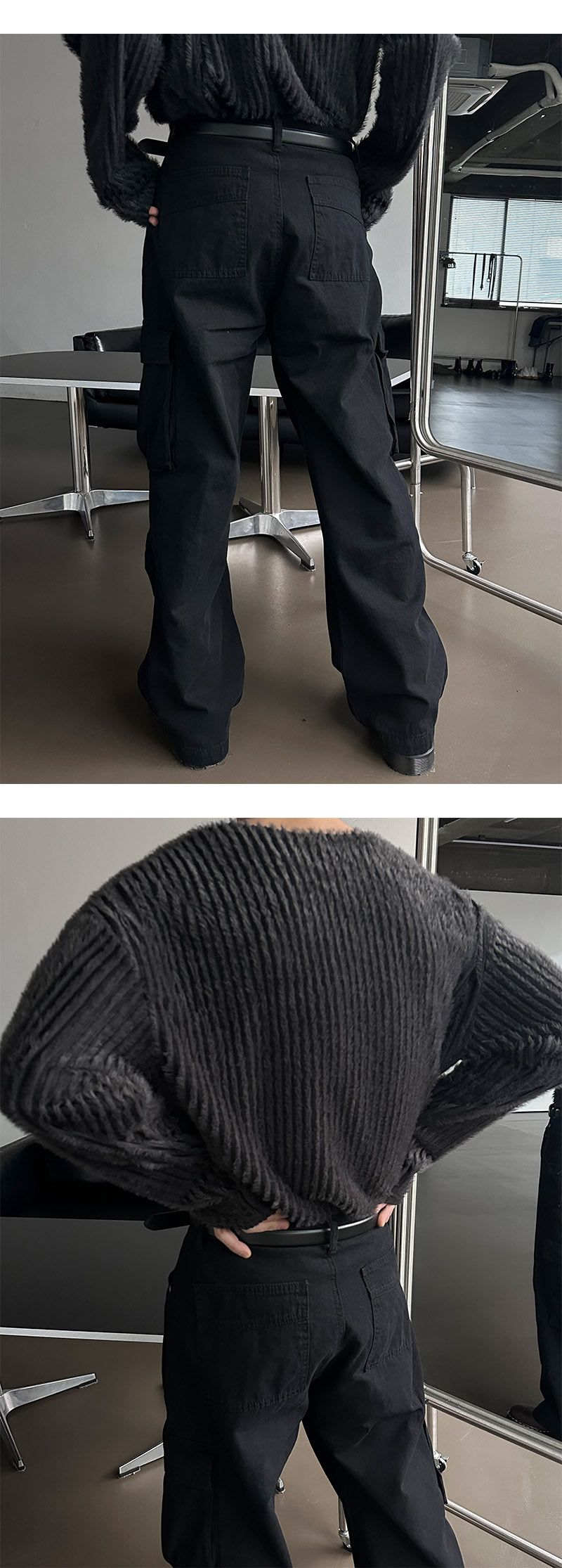  [S/S] Stripe snap henry neck sleeves(2color)