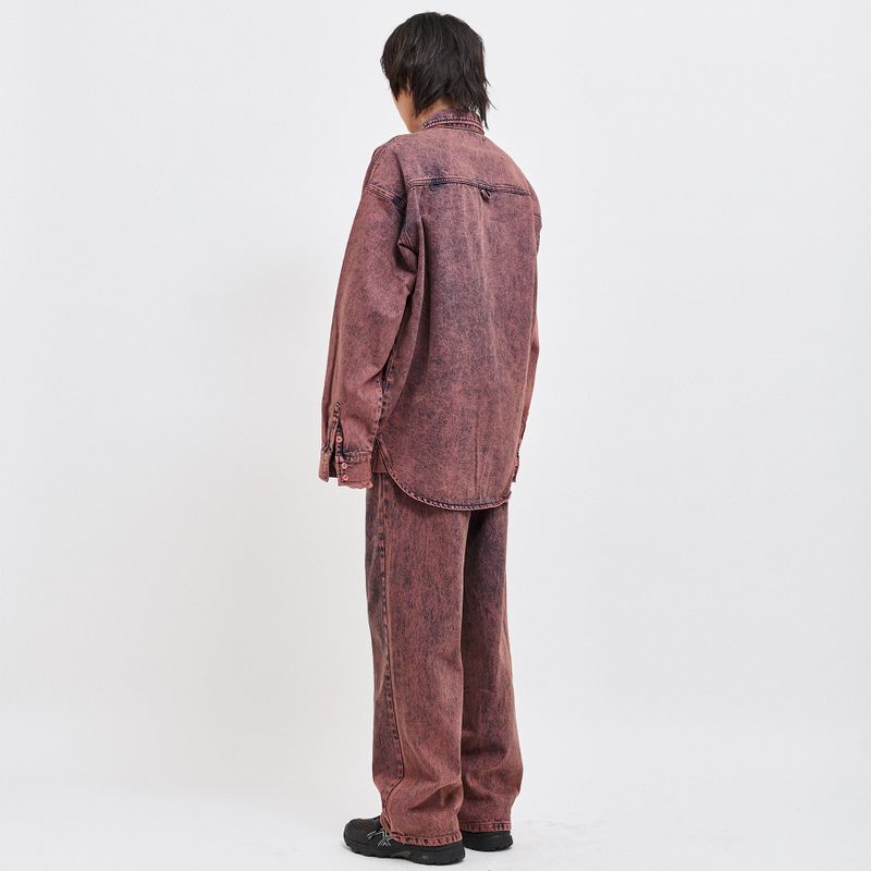 WINE DENIM SHIRT