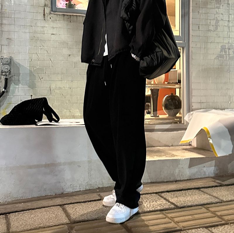 LMN deep slit wide sweatpants (4 colors)