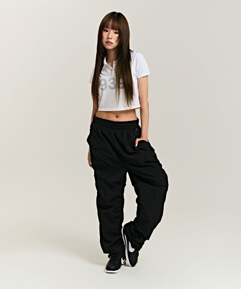 939 LOGO COLLAR CROP TOP (WHITE)