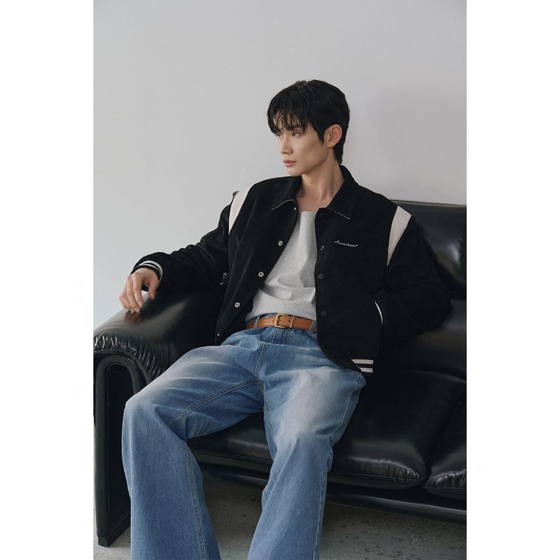 Signature varcity jacket(Black)