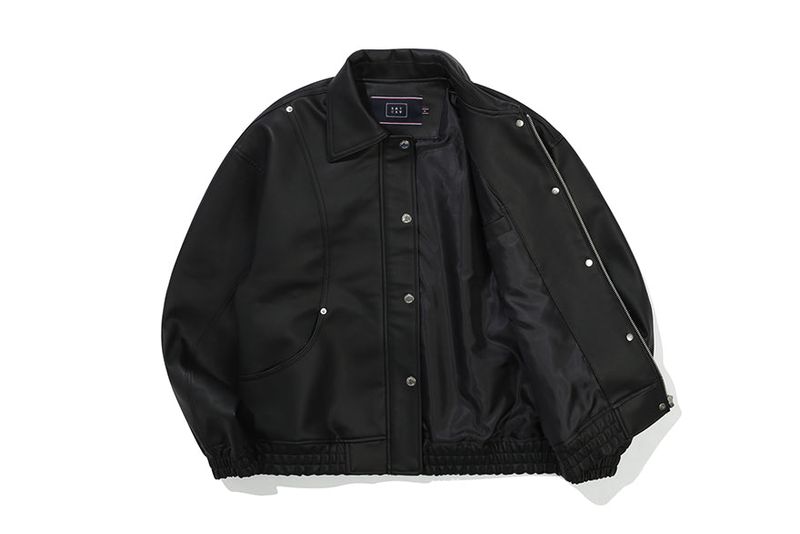 VEGAN LEATHER BIKER JACKET_BLACK