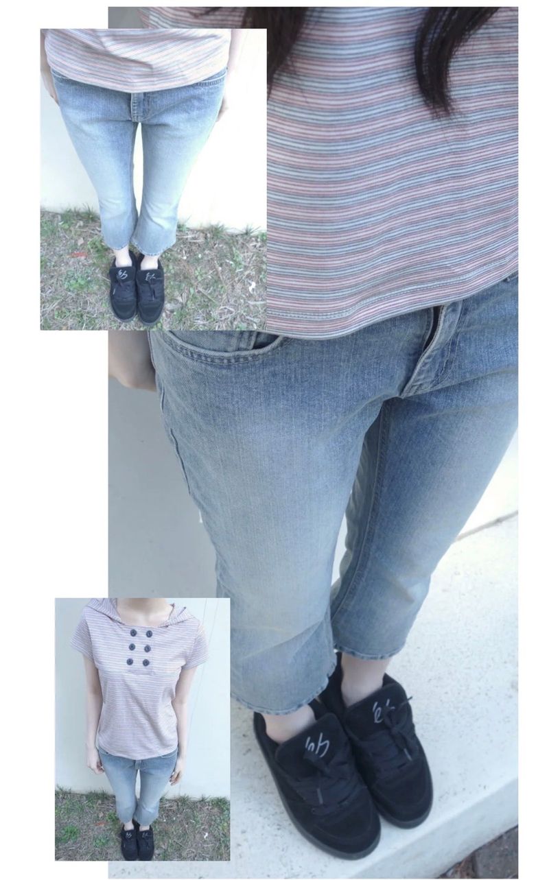 capri denim pants
