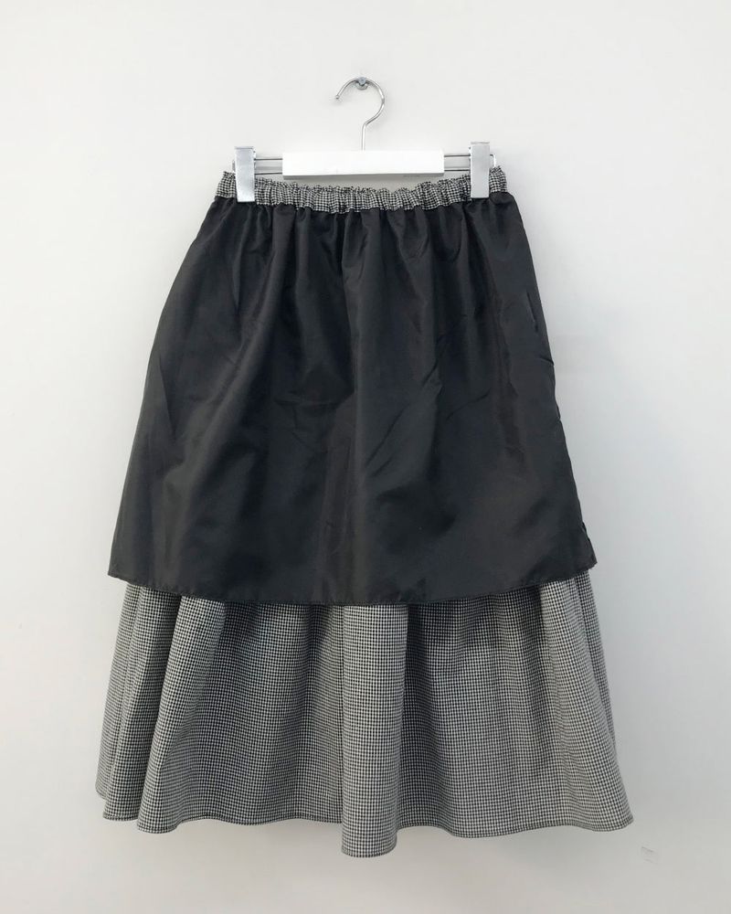 Romantic check frill skirt (2color)