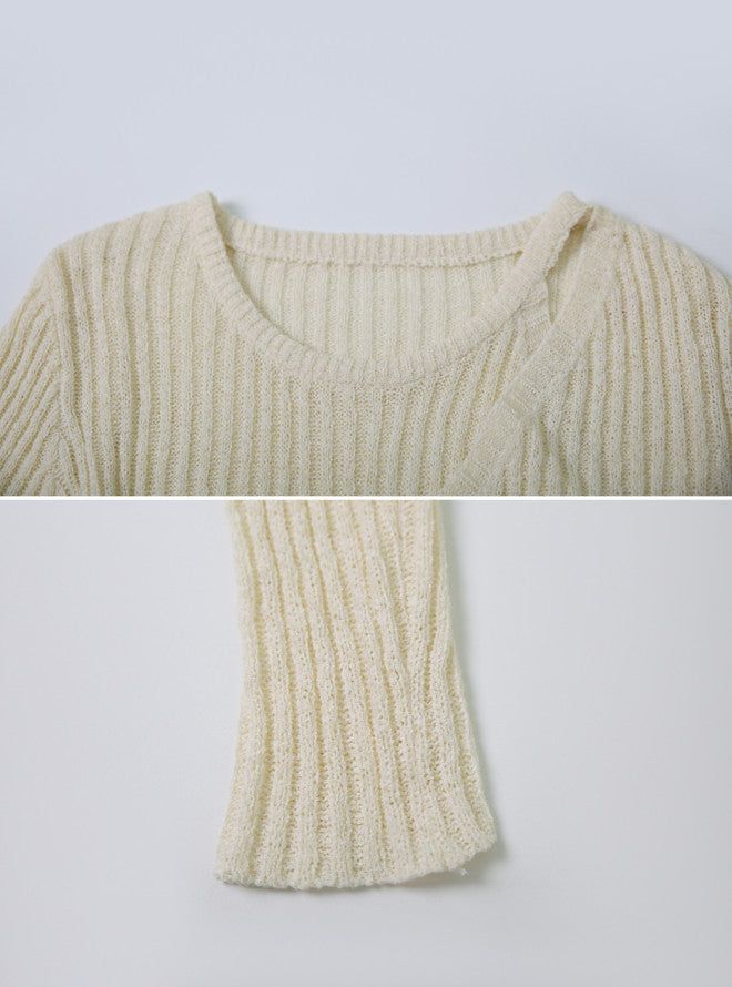 #Wrap Button Layered Knit (3color)