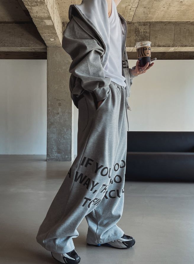 Wanted Lettering Banding Pants