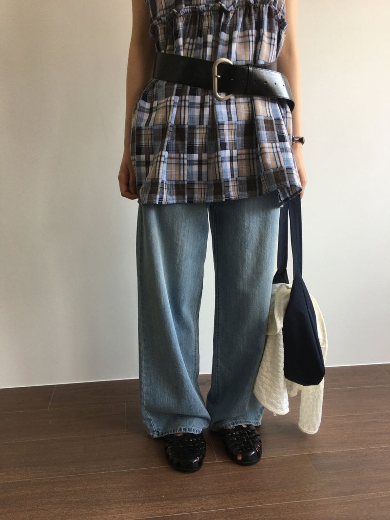 Wide oval buckle belt(2color)