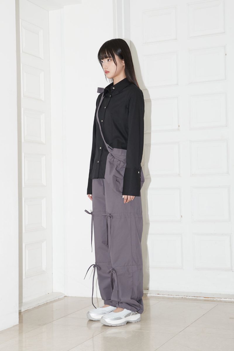 SLIM LINE CUFFS SHIRTS (BLACK)