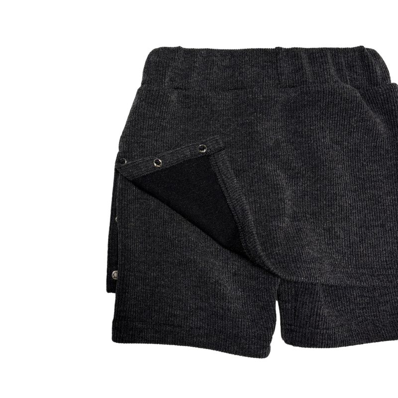 Knit snap skirt pants