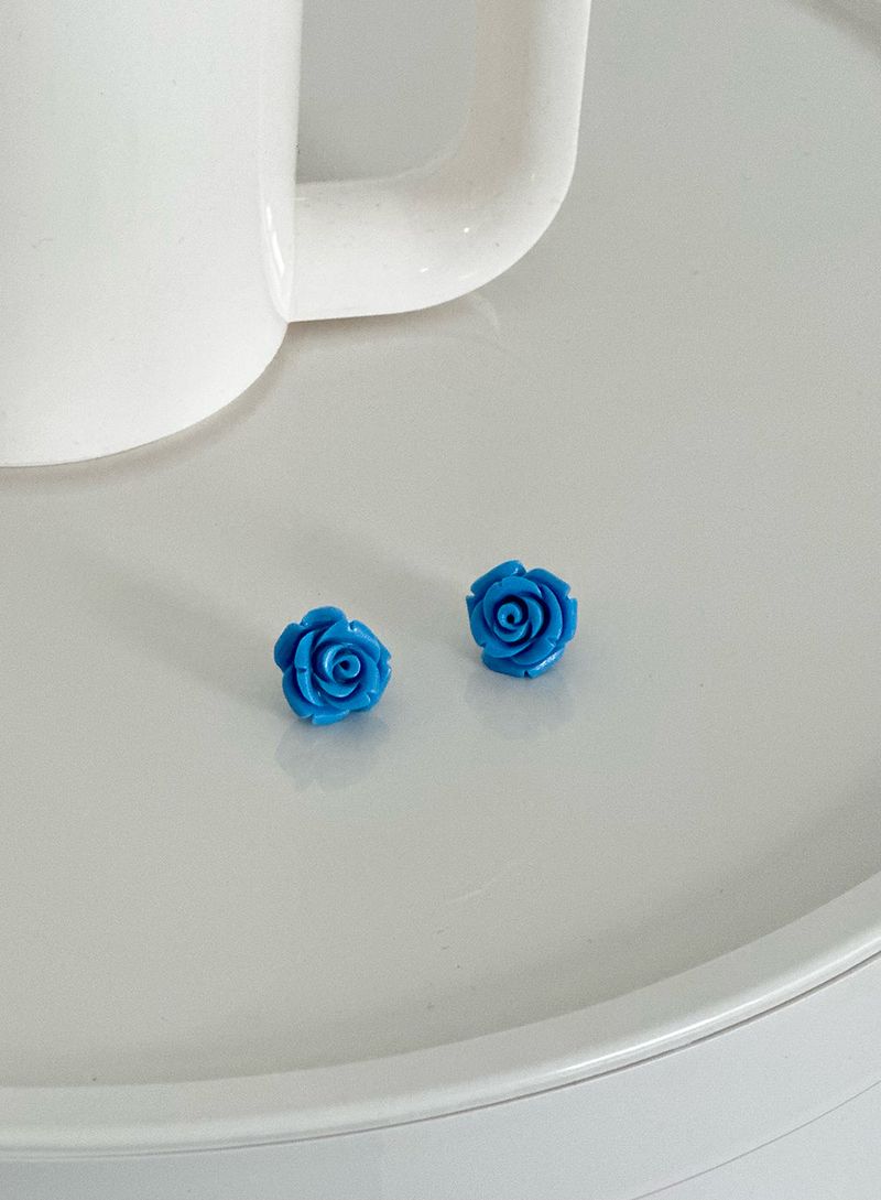 rose formica earring - blue