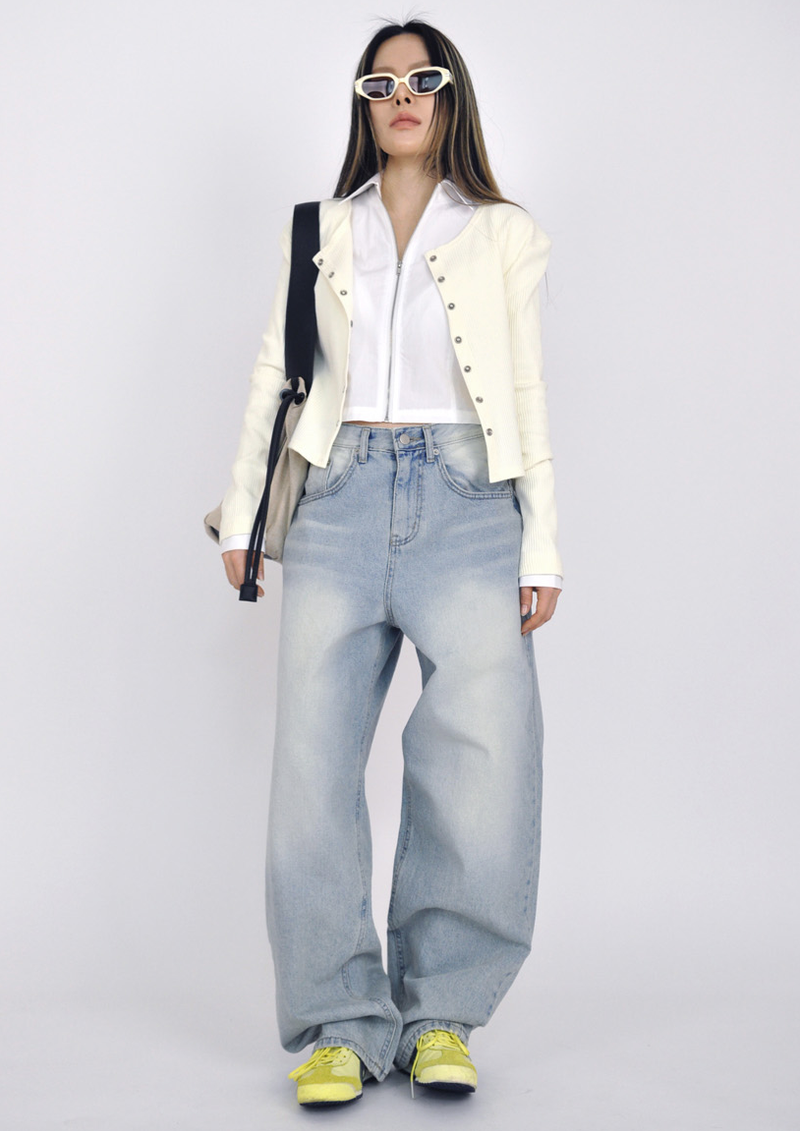 (UNISEX)soft denim pants