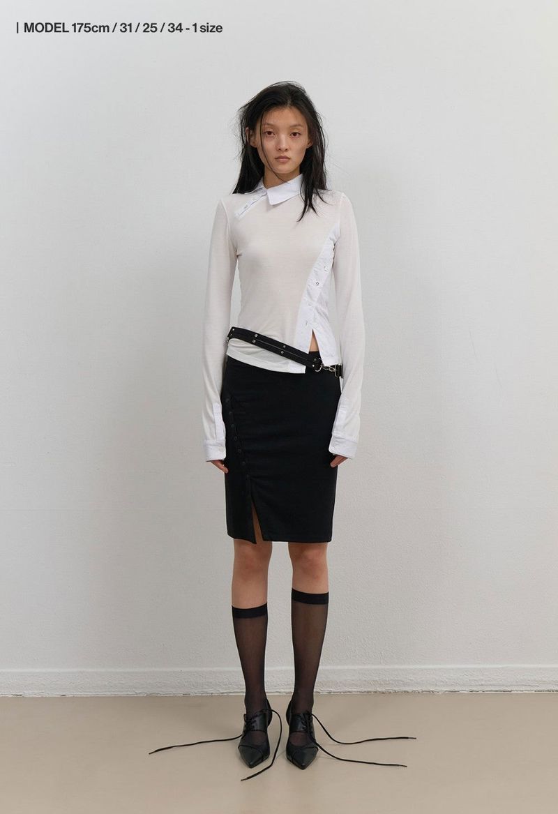 Starcut Jersey Collar Tee / Off White