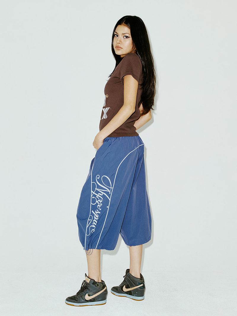 LINE HALF PANTS BLUE