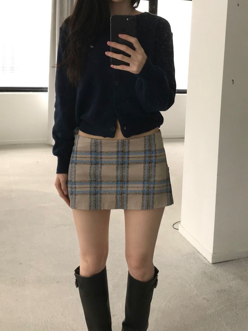 Muir Checkered Mini Skirt (2 colors)