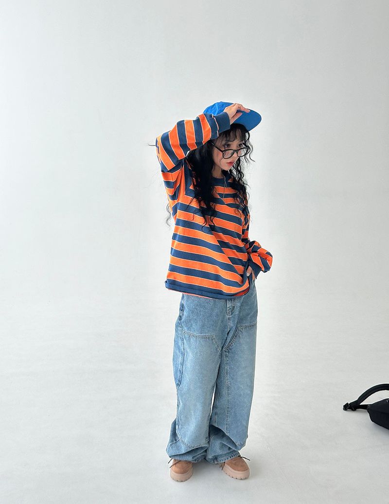 Stripe Dangara. Boxy sweatshirt