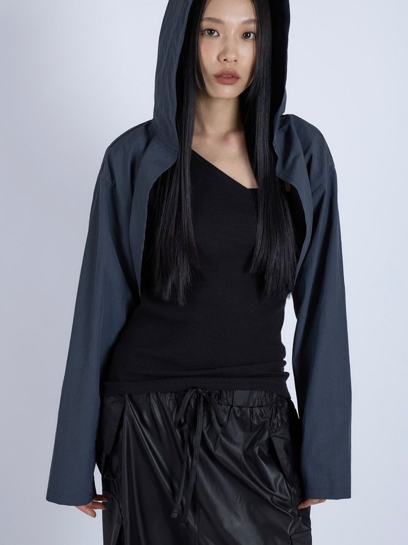 Hooded Shrug, Charcoal