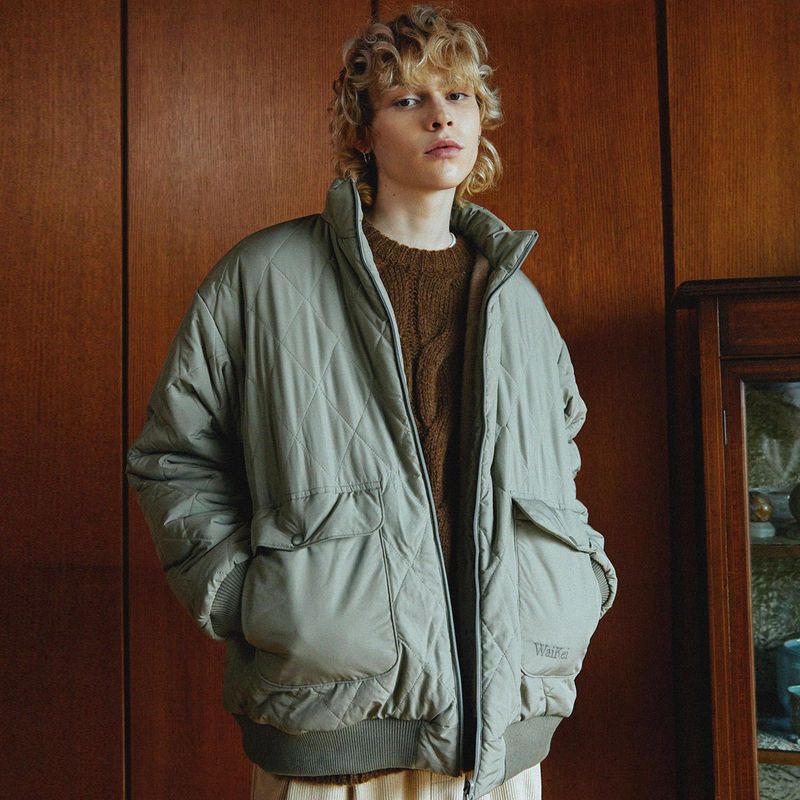 Reversible quilting fur jacket