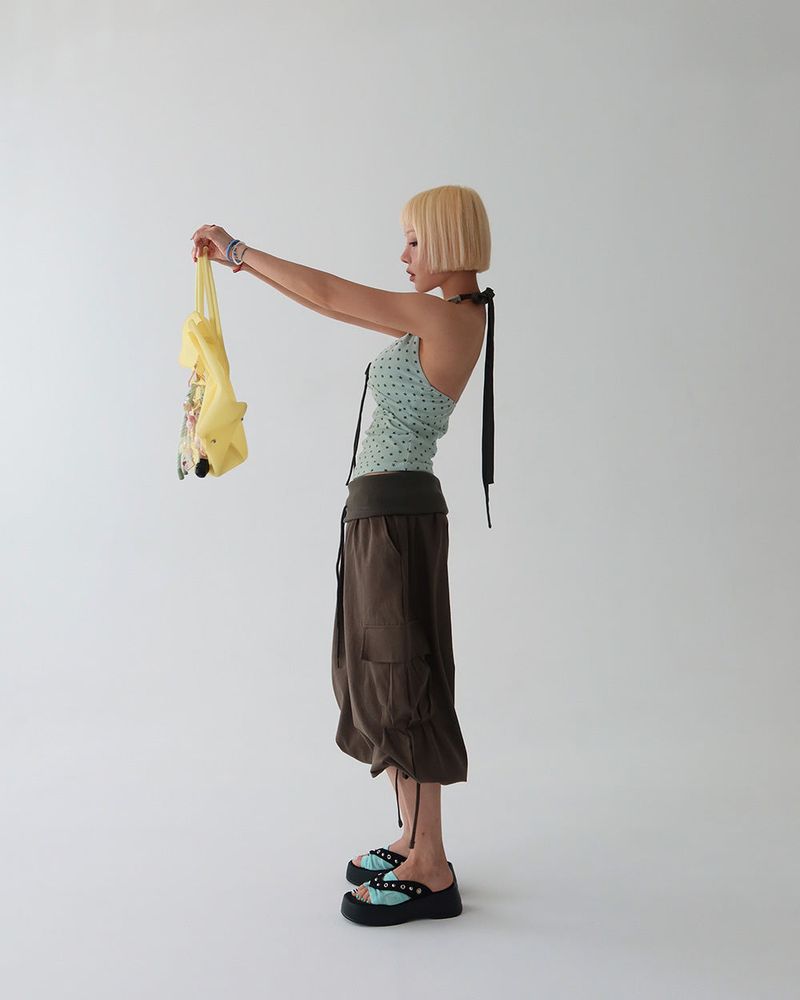 Rollup Cargo Bermuda Harem Capri Pants