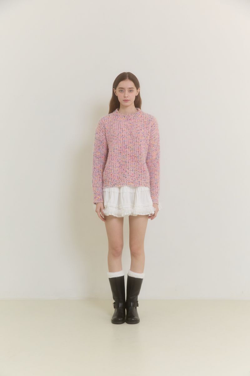SNOWFLAKE POPCORN SWEATER